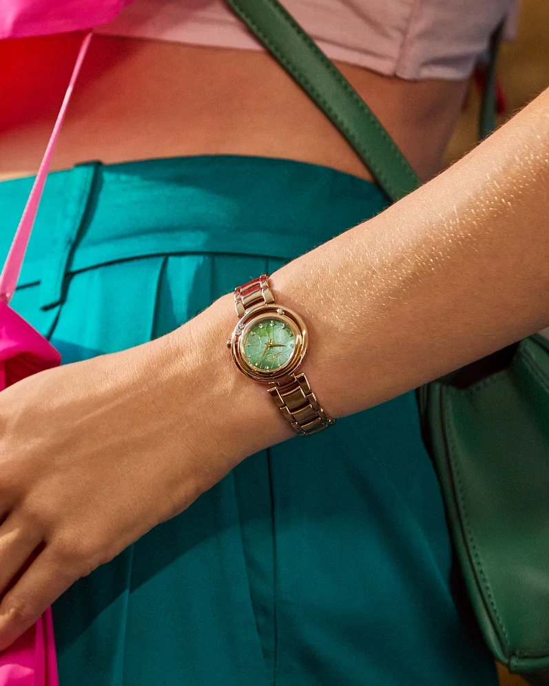 Citizen L Arcly Green Dial Stainless Steel Bracelet EM1113-58Y